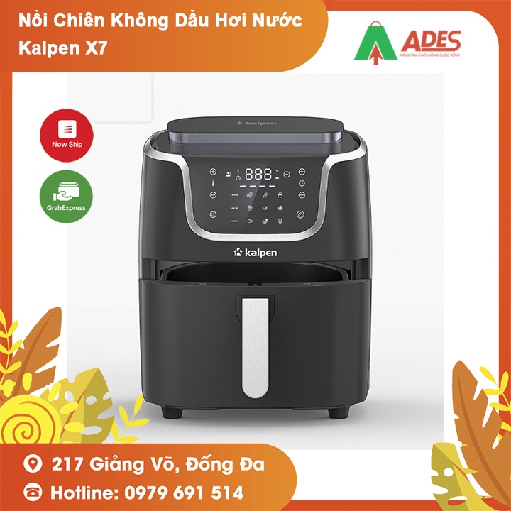 Nồi Chiên Không Dầu Hơi Nước Kalpen X7 Thế Hệ Mới - Công nghệ Rapid Air - Bảo hành chính hãng 12 tháng