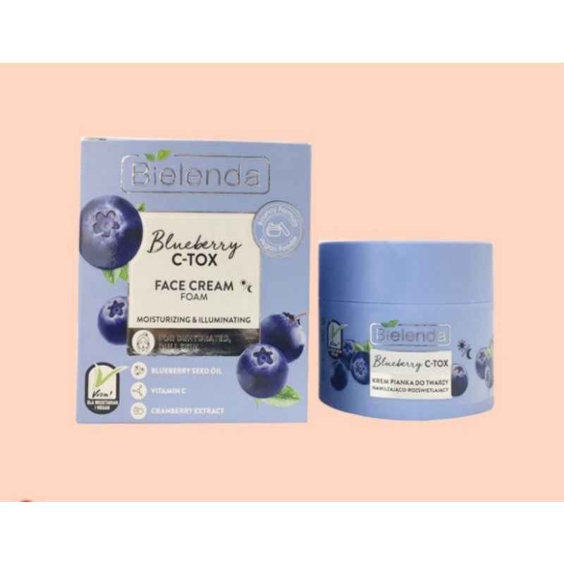 Kem Bluerry c-tõ cream bọt dưỡng ẩm và làm sáng da 40 g