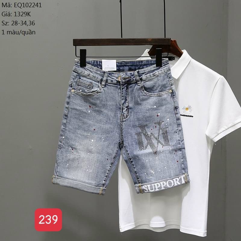 Quần Short Jean Nam Đẹp Vải Jean Cao Cấp Co giãn - TCS203
