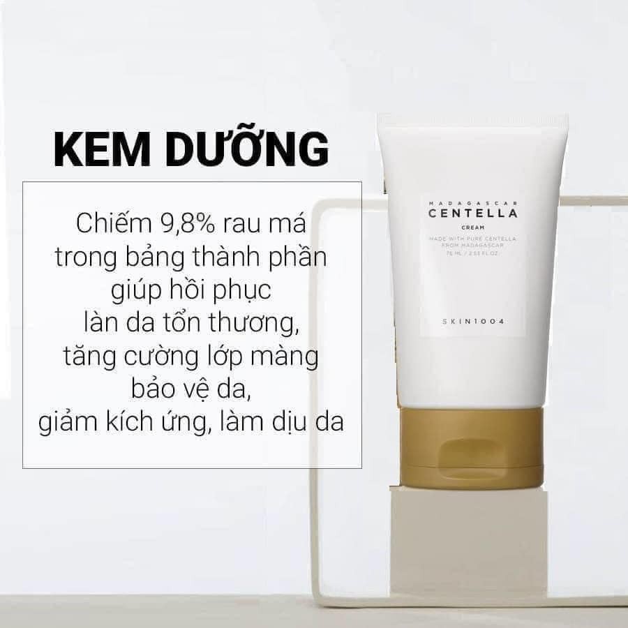 Kem Dưỡng Làm Dịu, Phục Hồi Da Chiết Xuất Rau Má Skin1004 Madagascar Centella Cream 75ml