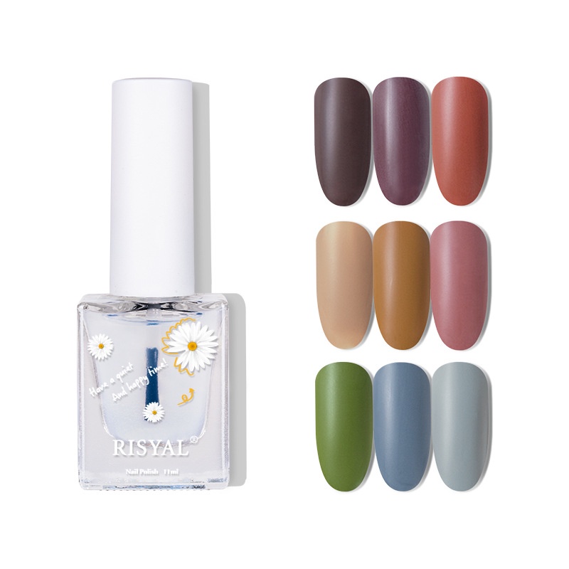 Risyal Sơn Móng Tay Màu Lì Không Thấm Nước Được Thiết Kế Đặc Biệt Để Lột Vết Rách Nhanh Khô