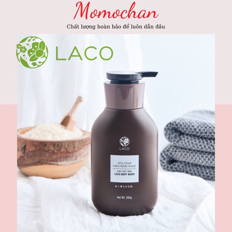 Sữa tắm men sake LACO ♥ dưỡng trắng♥ an toàn  ♥ngừa mụn lưng♥ dưỡng ẩm siêu tốt