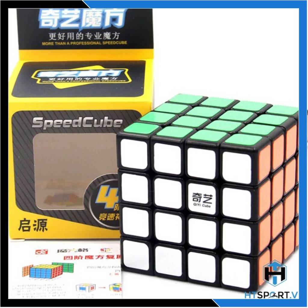 RuBik 4x4, Khối Rubic 4 Tầng Khối Lập Phương Viền Đen, Phát Triễn Trí Tuệ QiYuan CuBe Cao Cấp ( Black )