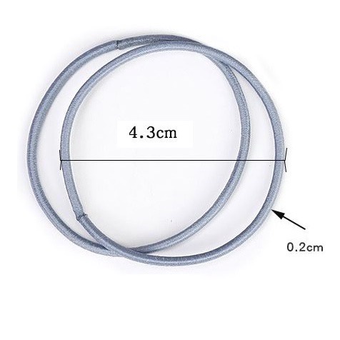 Set 100 dây buộc tóc trơn kèm túi zip, bich 100 thun cột tóc mix màu