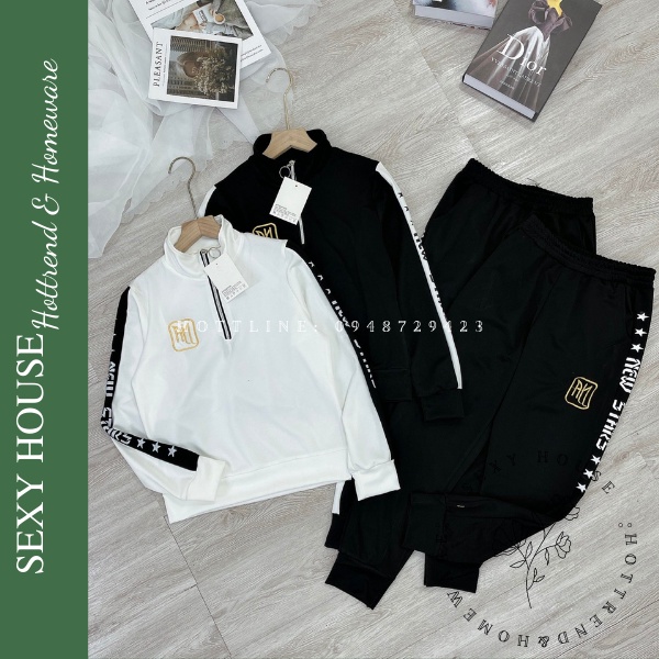 Bộ thể thao phối khóa cổ thêu logo B29 SEXYHOUSE