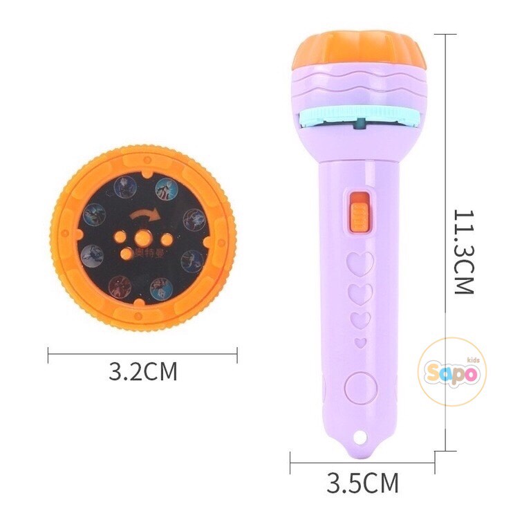 Đèn pin chiếu hình cho bé,đèn chiếu hình thông minh 80 hình cho bé sapo kids