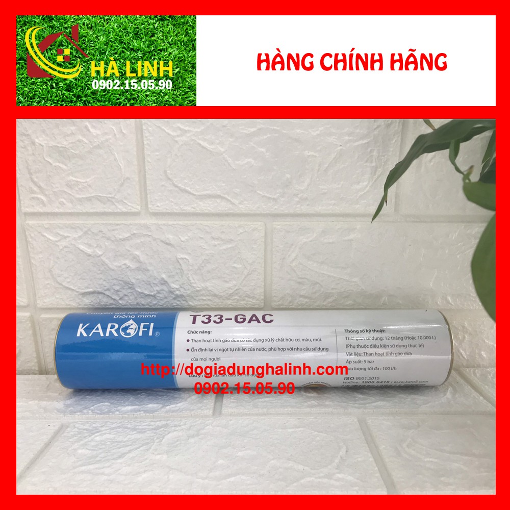Lõi lọc nước số 5 Karofi T33-GAC, Chất liệu than hoạt tính