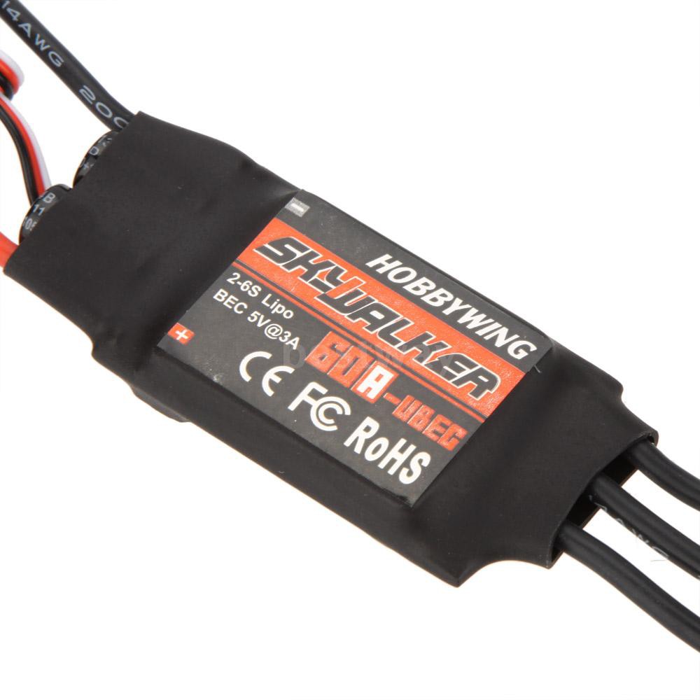 Điều khiển bước không chổi than Hobbywing SkyWalker 60A ESC UBEC cho đồ chơi điều khiển từ xa Trex 500