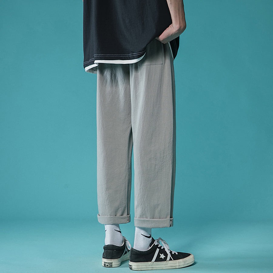 Quần ống rộng [𝐂𝐨́ 𝐕𝐢𝐝𝐞𝐨 - 𝐀̉𝐧𝐡 𝐓𝐡𝐚̣̂𝐭]  Quần baggy basic trouser nam nữ đều mặc, Chất đũi xước, thiết kế sắn gấu