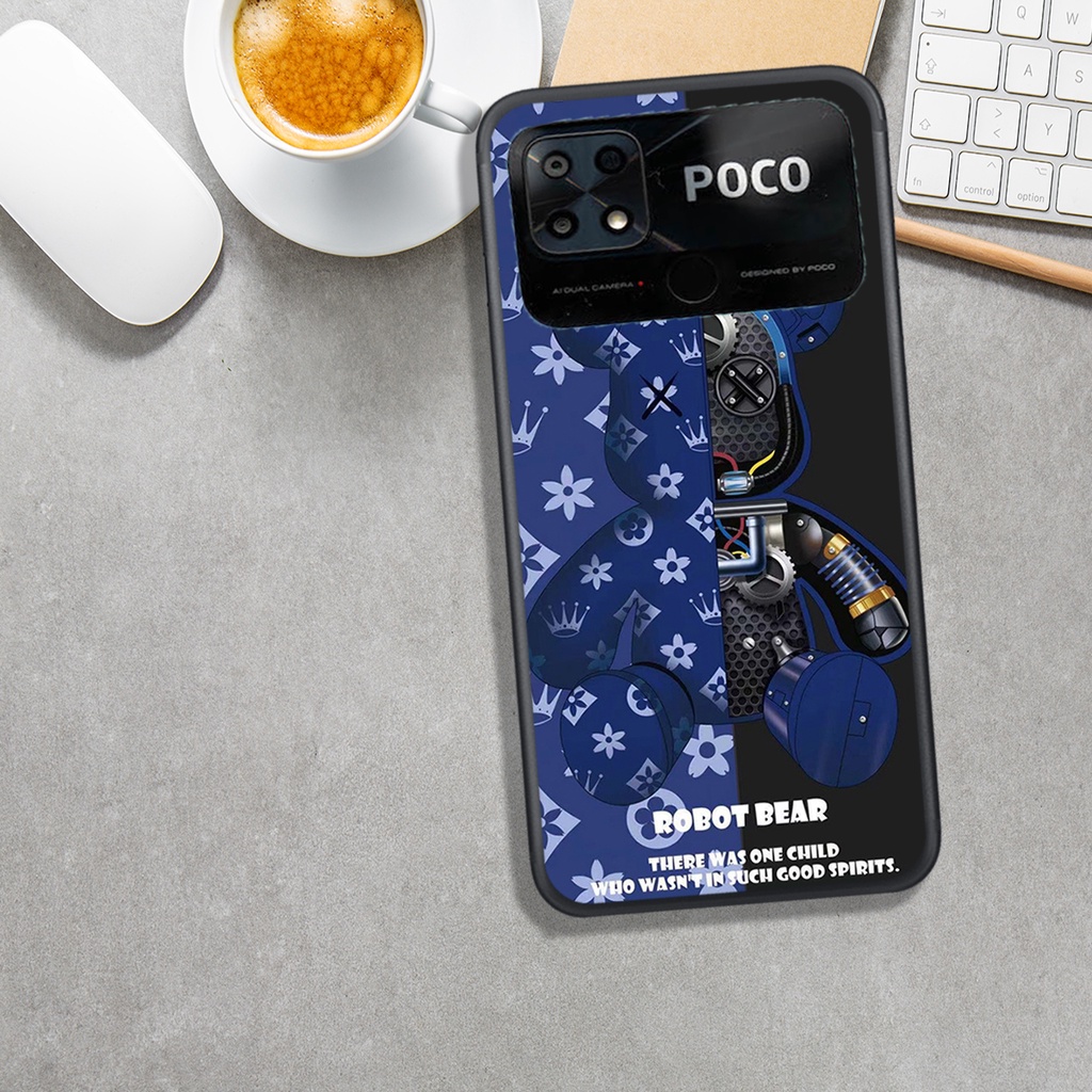 ỐP LƯNG XIAOMI POCO C40, IN HÌNH GẤU BRICK  ĐẸP, PHONG CÁCH.