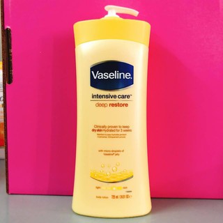 Sữa dưỡng thể Vaseline Intensive Care - Deep Restore 725ml (Vàng)