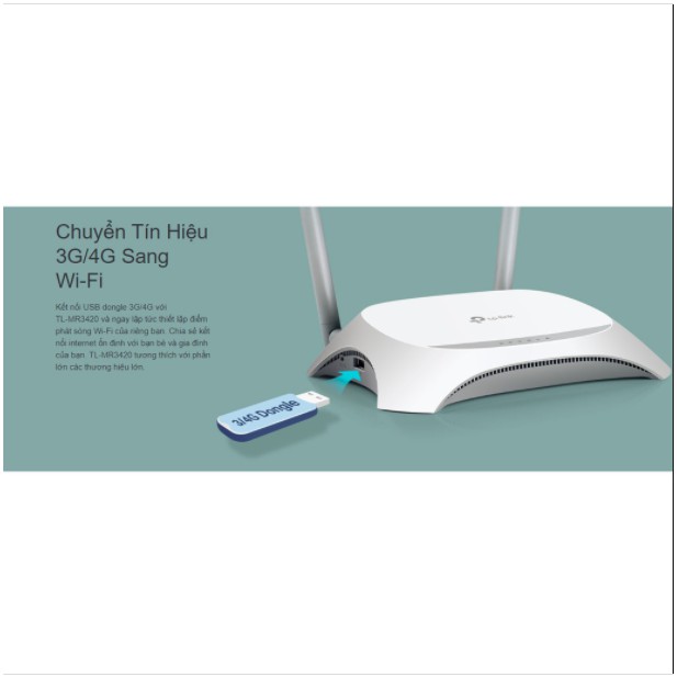 Thiết Bị Wifi Không Dây Router Wifi TP-Link TL- MR3420 Chuẩn N 300Mbps - Hàng Nhập Khẩu | BigBuy360 - bigbuy360.vn
