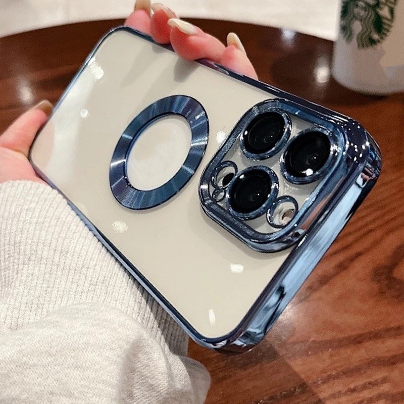 Ốp Điện Thoại Mềm Trong Suốt Mạ Viền Sang Trọng Cho iPhone 14 Pro max 14 plus 13 Pro max 12 11 Pro max x xs max xr 7 plus 8 plus