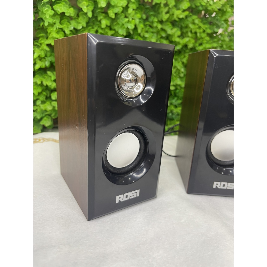 Loa Vân gỗ Máy Tính Rosi RS- 333(USB 2.0 ) Âm Thanh Hay Sắc Nét, Thiết Kế Sang Trọng, Mang Lại  Âm Thanh Tuyệt Vời.