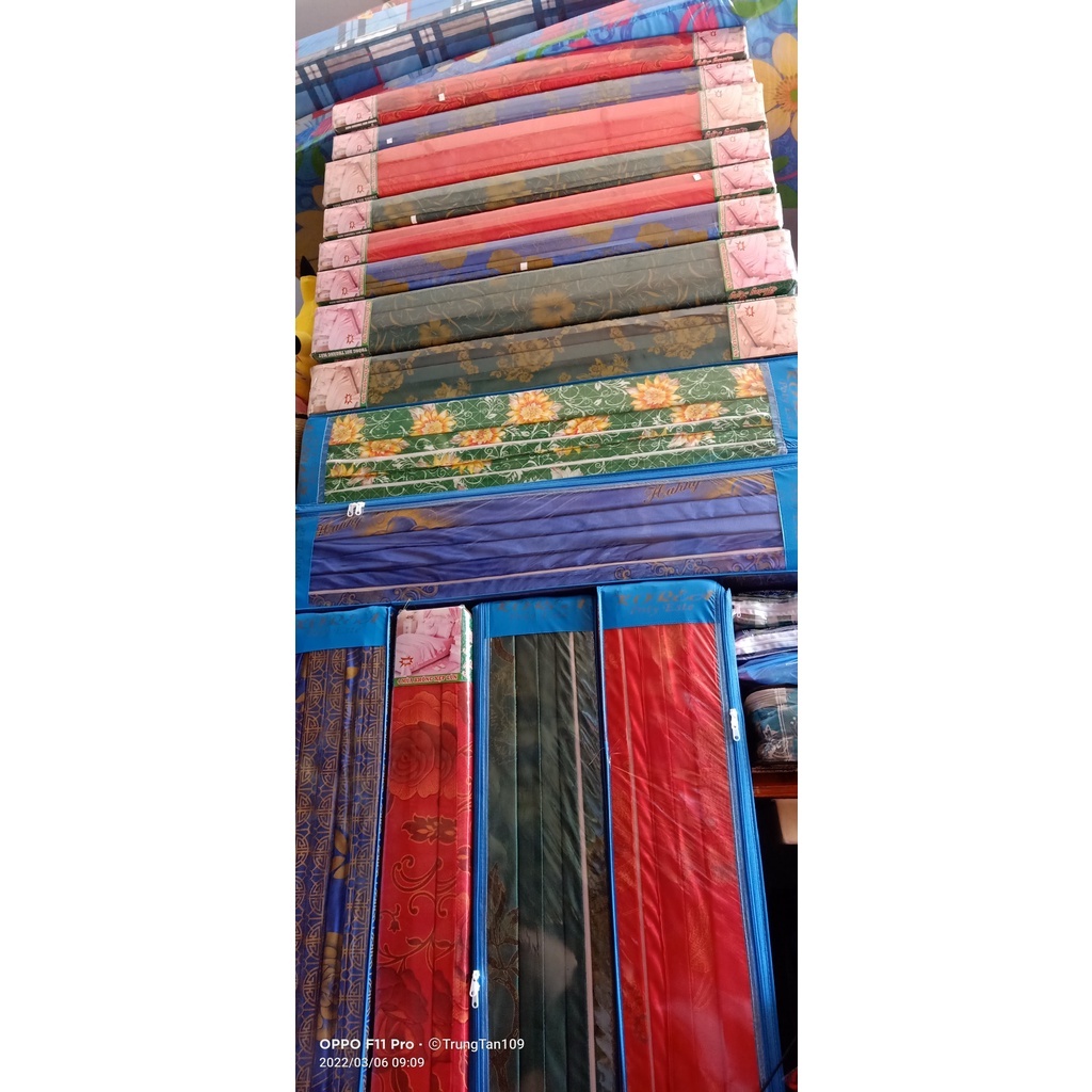 Nệm Gòn Ép Gấp 3 1m x 2m x 5f - giá siêu rẻ - nệm mềm nằm thoải mái - êm lưng