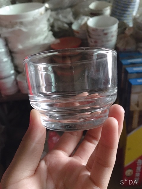 Cốc thủy tinh số 56 trơn uống cà phê