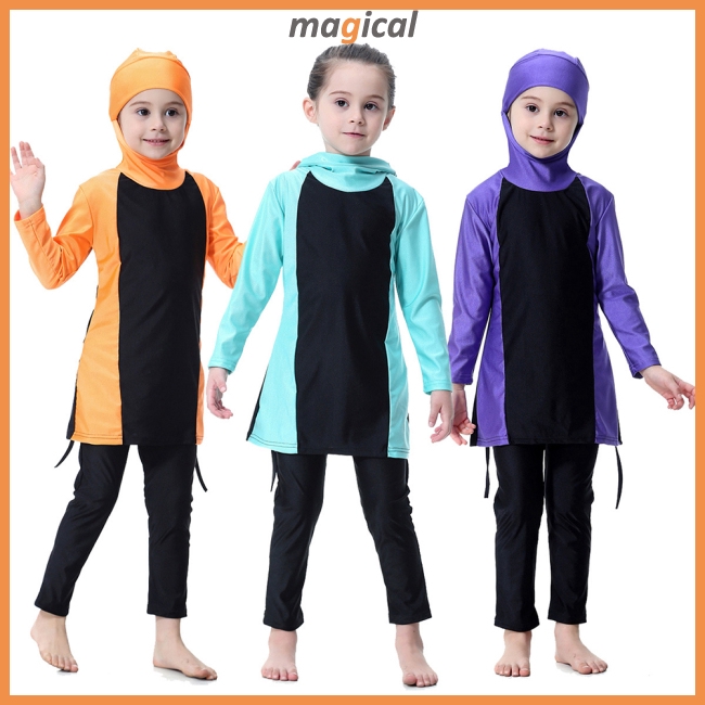 Set đồ bơi phong cách Hồi giáo cho bé gái