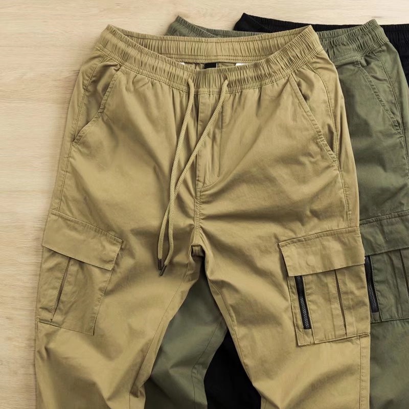 Quần dài nhiều túi phong cách Hàn Quốc hip hop đường phố chất lượng cao thời trang cho nam size M-3XL