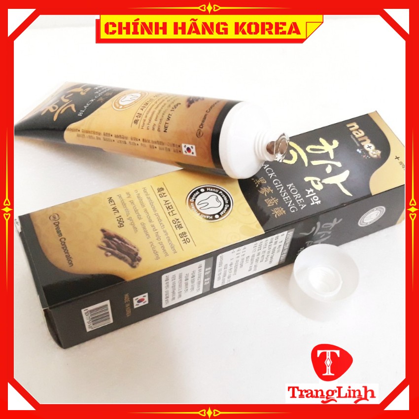 Kem đánh răng hắc sâm Nano hàn quốc, tuýp 150gr - Giúp trắng răng, thơm miệng - tranglinhkorea