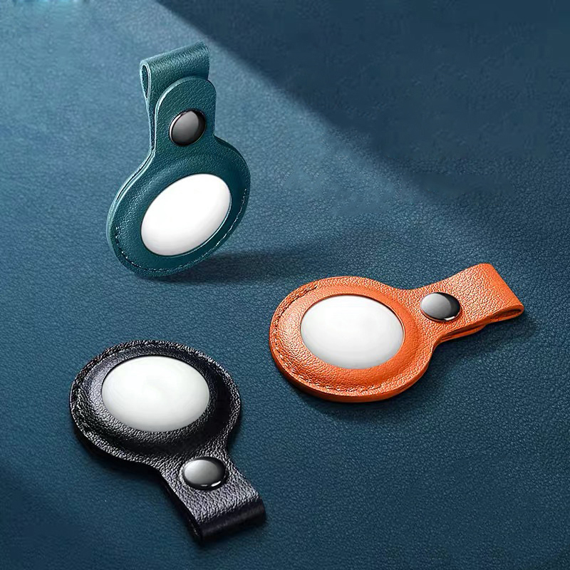 Vỏ bảo vệ TBTIC cho Apple Airtags chất liệu da với 6 màu thời trang tùy chọn chất lượng cao