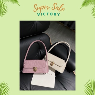 Túi xách nữ VICTORY kẹp nách đeo chéo đeo vai đi chơi đi làm thời trang hàn quốc đẹp màu trắng đen tím SKU: 385