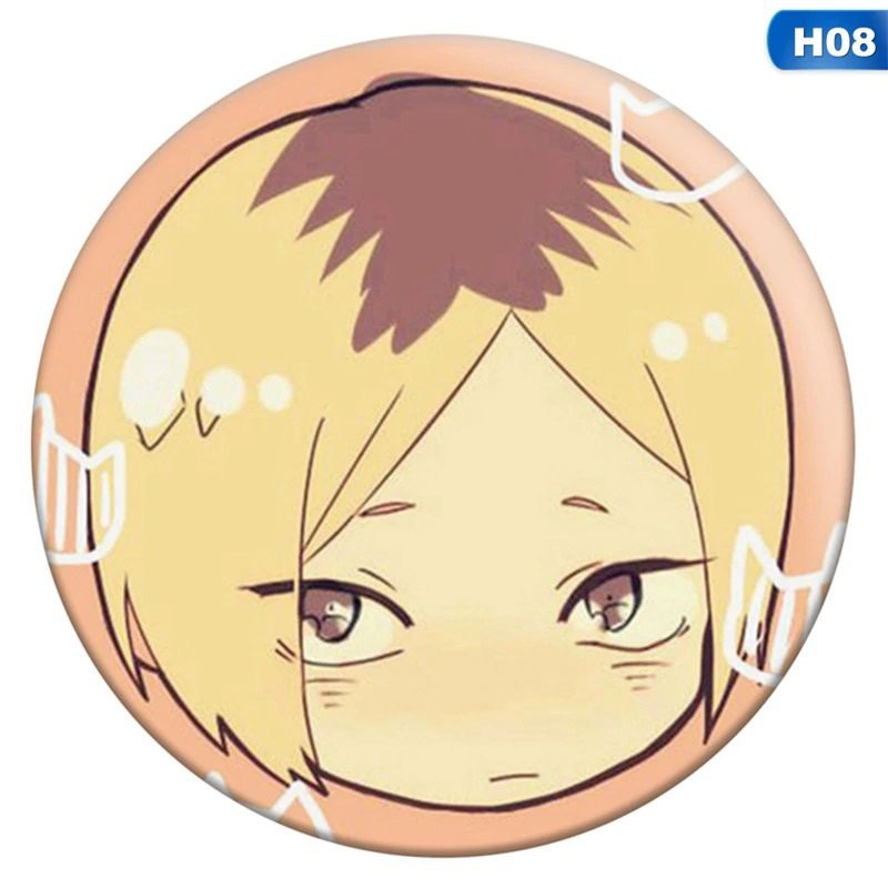 Huy hiệu cài áo in hình HAIKYUU VUA BÓNG CHUYỀN phụ kiện anime chibi xinh xắn