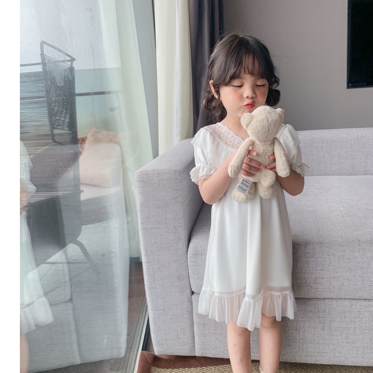 Bộ Đồ Ngủ Pajamas Cotton Nguyên Chất Phong Cách Công Chúa Phương Tây Mùa Hè Mới Cho Nữ