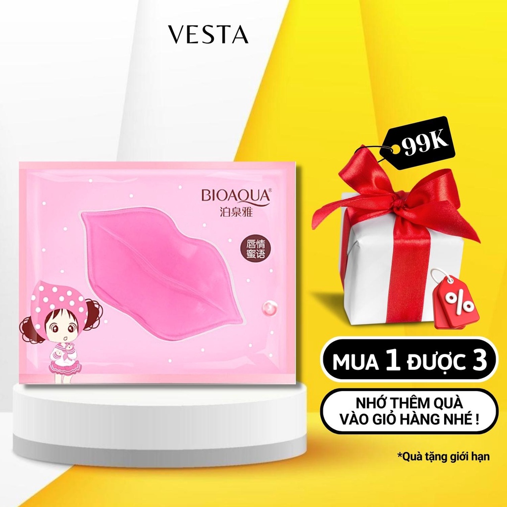Mặt nạ môi bioaqua - mask giấy ngủ dưỡng môi dưỡng ẩm 8gr
