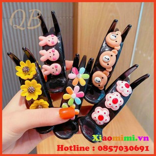 Kẹp cài tóc hàn quốc càng cua cho bé họa tiết hoa nhí , cặp tóc càng cua cute hot trend