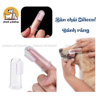 🐶🦷Bàn chải đánh răng cho thú cưng chất liệu Silicon siêu mềm