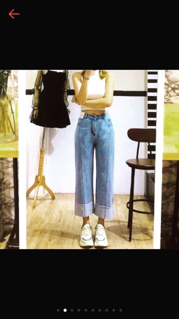 [HÌNH THẬT] Quần jeans gấp lai lưng siêu cao | BigBuy360 - bigbuy360.vn