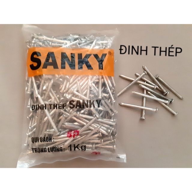 Đinh thép đóng tường, bê tông (100g) SANKY - Đủ kích cỡ - khách cần mua nguyên bịch liên hệ shop gửi đường link sản phẩm