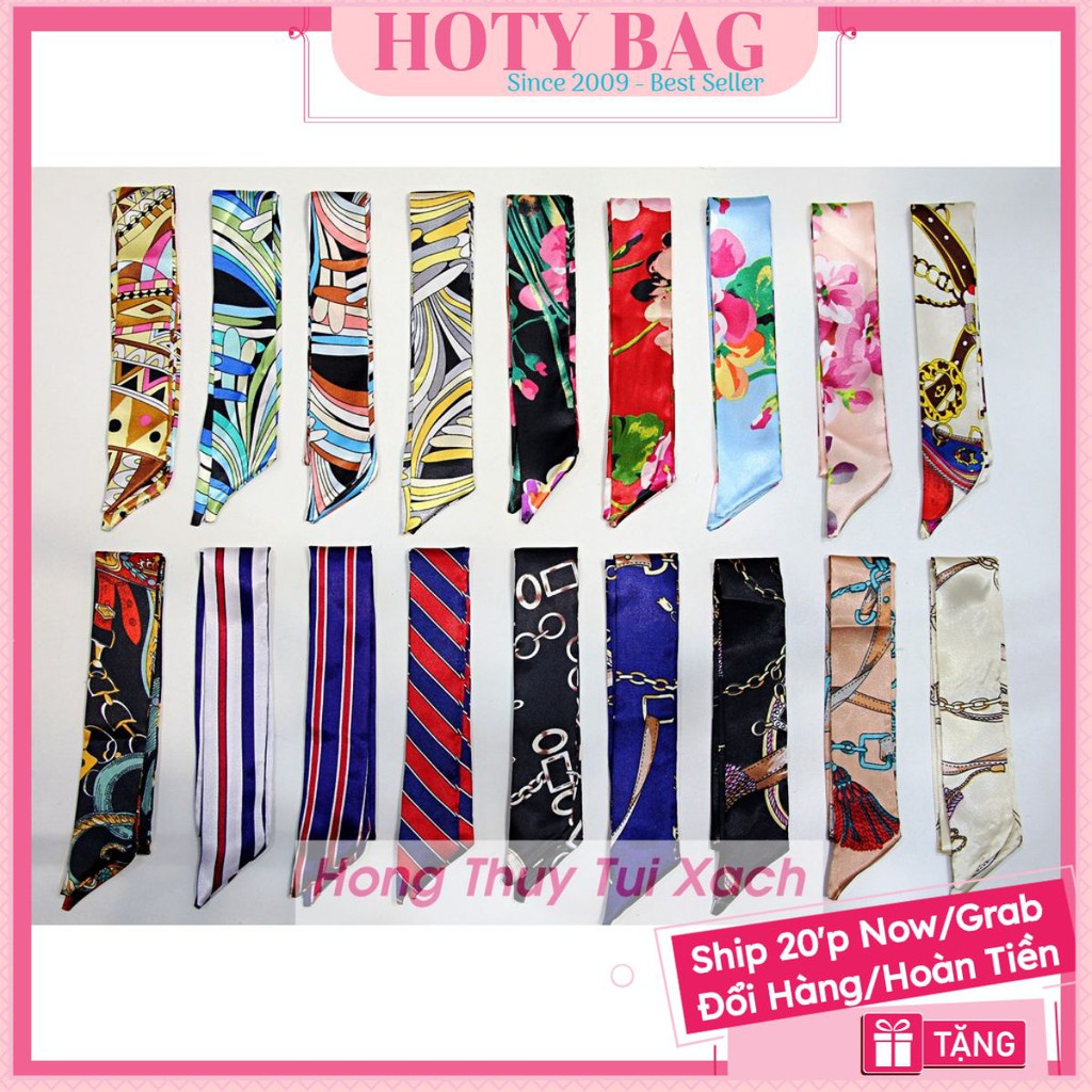 Khăn Bandana, Khăn Buộc Tóc,Khăn Lụa Đa Năng, Khăn Lụa Quấn Túi Cao Cấp, Khăn Lụa Các Hãng, Khăn Buộc Quai Túi Loai Đẹp