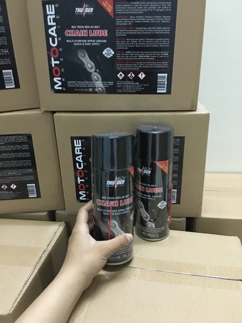 [Shopee Trợ Giá] Chai xịt bôi trơn bảo dưỡng sên / xích xe mô tô Thunder Chain Lube 400ml