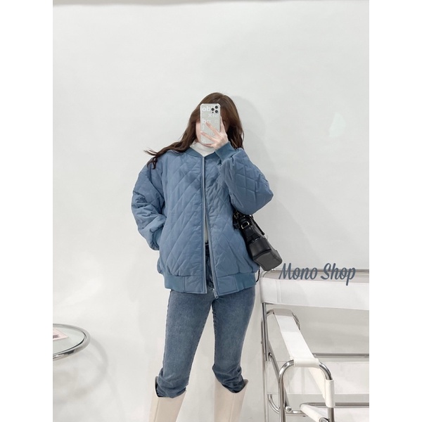 Áo phao chần ô trám 2 túi bo viền chất đẹp Ảnh thật/ hàng sẵn | BigBuy360 - bigbuy360.vn