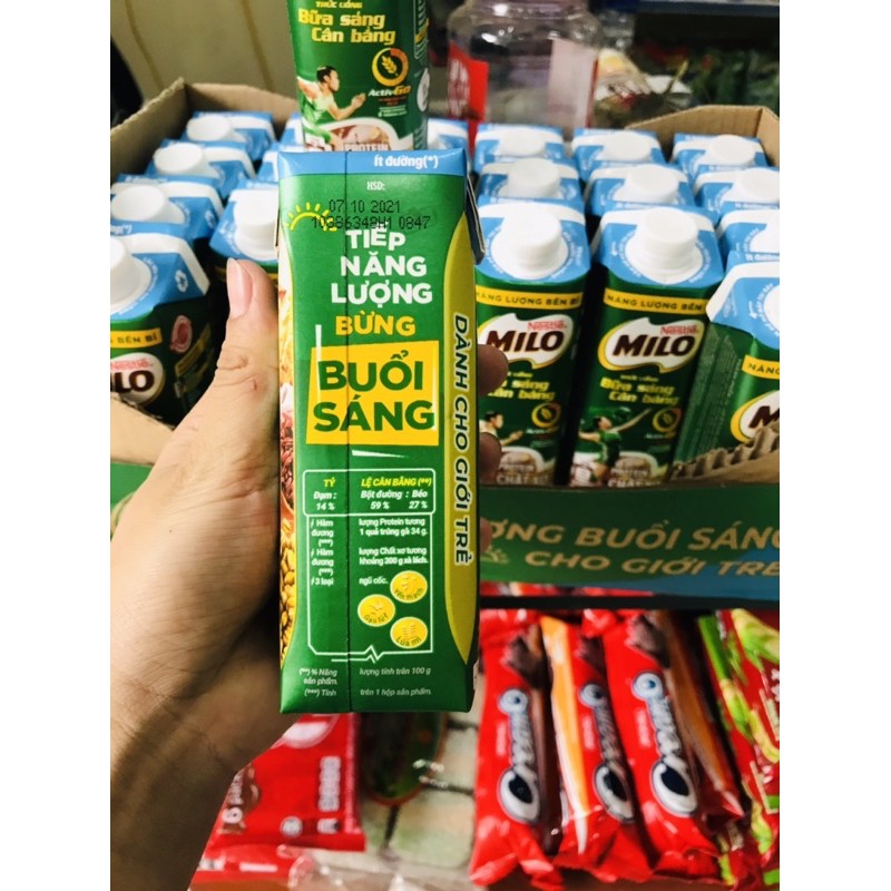 Milo bữa sáng nắp vặn lúa mạch ngũ cốc ít đường 200ml