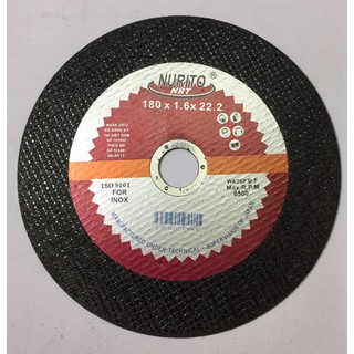 Đá cắt INOX NURITO NHẬT mỏng Phi 180mm 180x1.6x22.2 mm