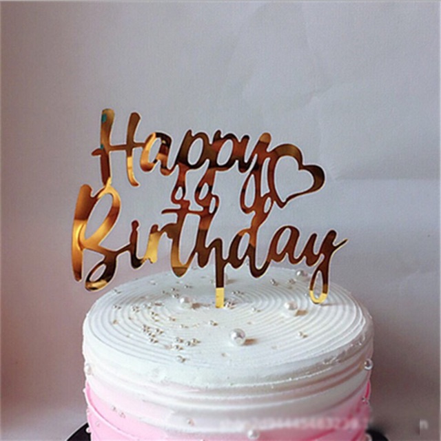 Cây Happybirthday( topper) cắm bánh kem Meka trang trí sinh nhật