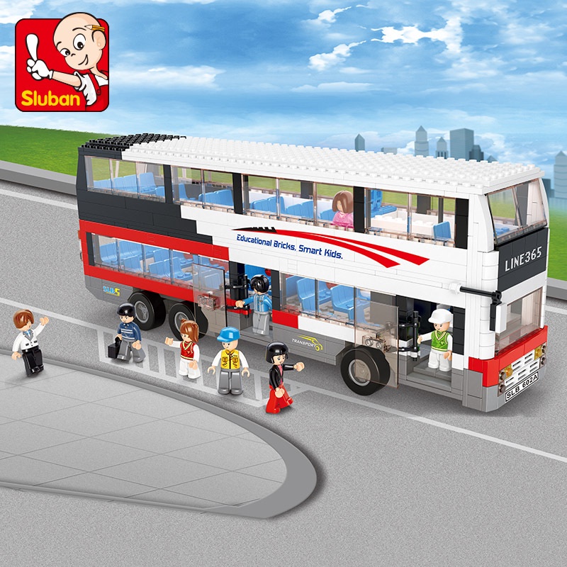SLUBAN Bộ Đồ Chơi Lắp Ráp LEGO Thành Phố Thành Phố 741 Mảnh Ghép