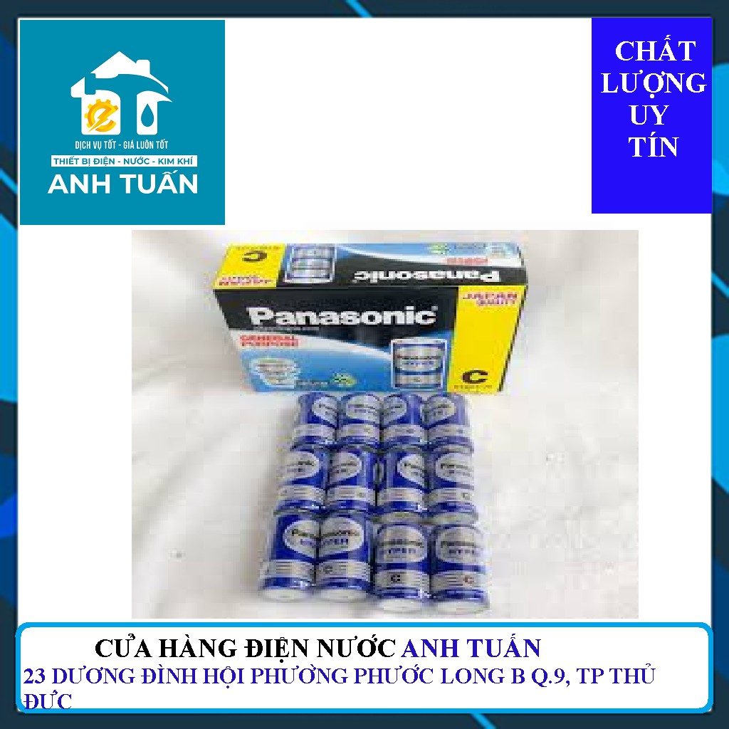 2 viên Pin trung C 1,5V Panasonic Hyper R14UT/2S