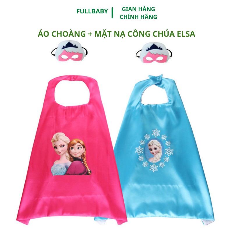 Áo Choàng Elsa + Mặt Nạ Elsa Cho Bé Dễ Thương