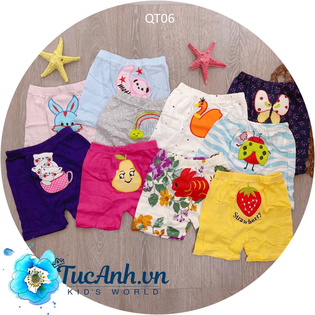 Set 5 Quần Đùi Mông Thú Cho Bé 7-14KG, Chất Cotton Thoáng Mát, Giao Ngẫu Nhiên - QATE TucAnh