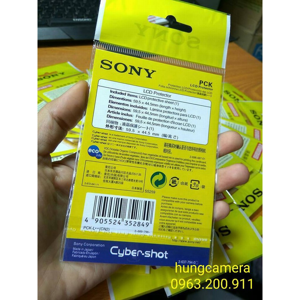 Miếng dán màn hình máy ảnh Sony (đủ loại máy)