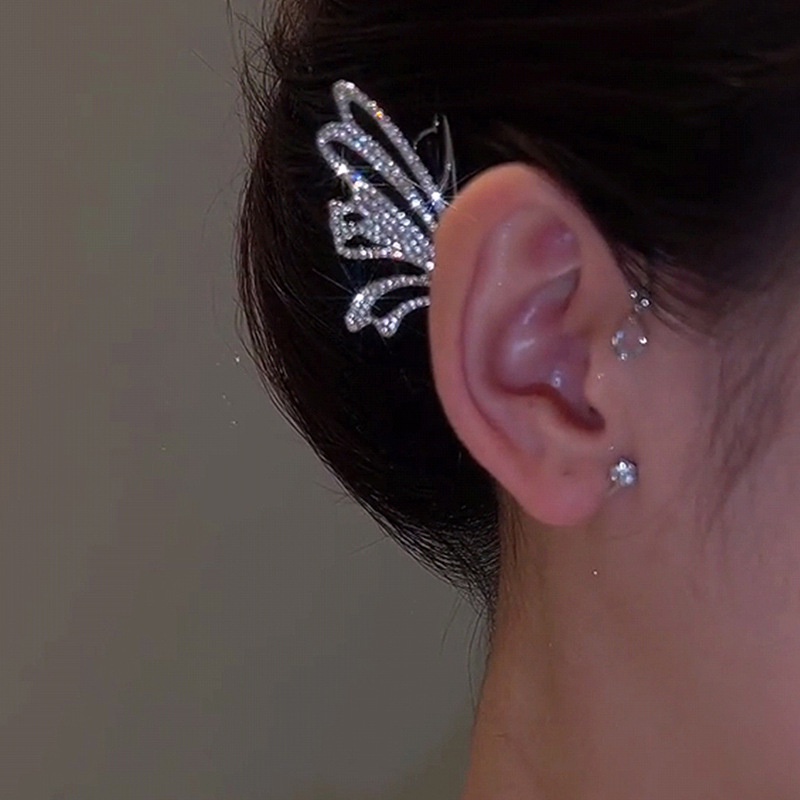 Khuyên Tai Hình Bướm Đính Đá Rhinestone Phong Cách Mới 2022