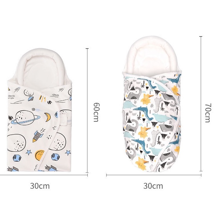 Chăn cho bé sơ sinh Chăn quấn cho bé ủ kén cho bé sơ sinh Bông 0-6 tháng Phóng to hỗ trợ cổ