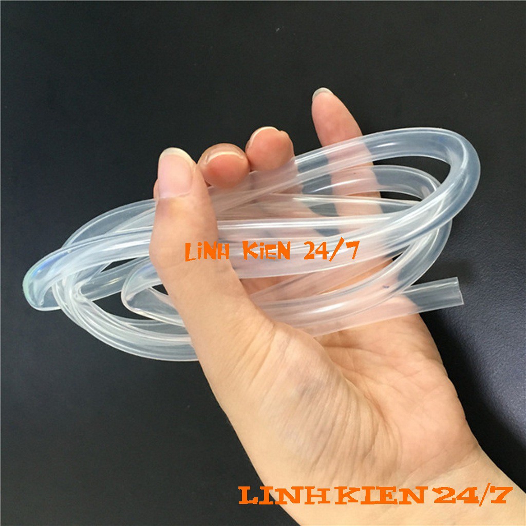 Ống Silicone Trong Suốt Phi 6-10mm (1 Mét)