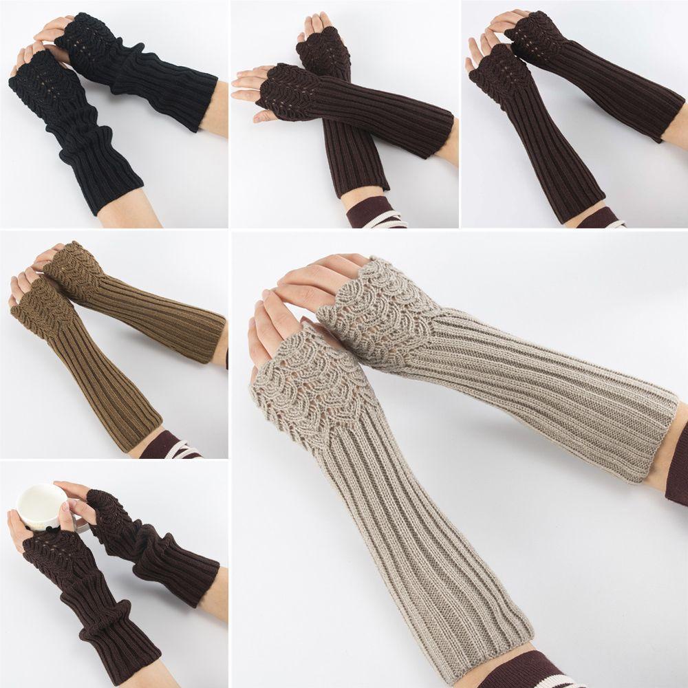 Găng Tay Len Dài Mềm Mại Màu Kẹo Ngọt