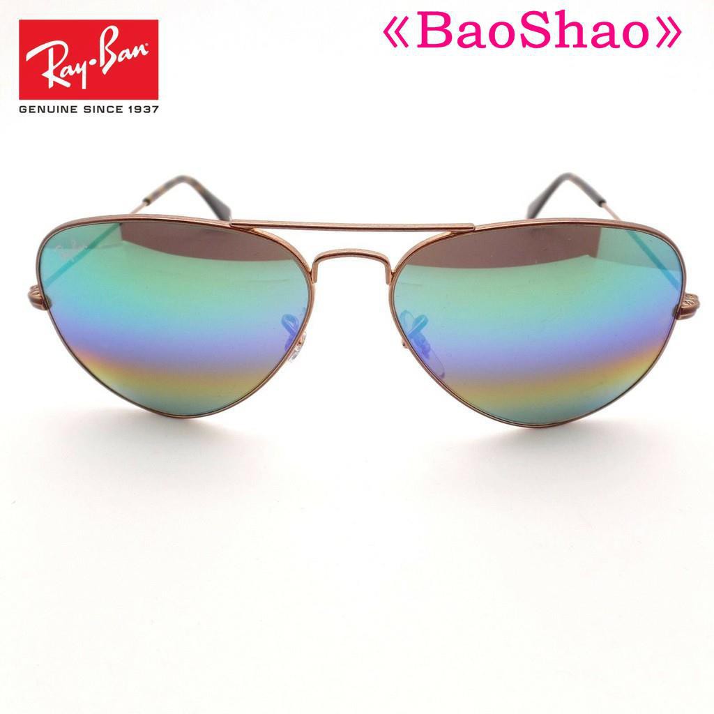 (Hàng Mới Về) Kính Mát Ray / Ban Aviator 3025 9018 / C3 62mm Màu Cầu Vồng Thời Trang