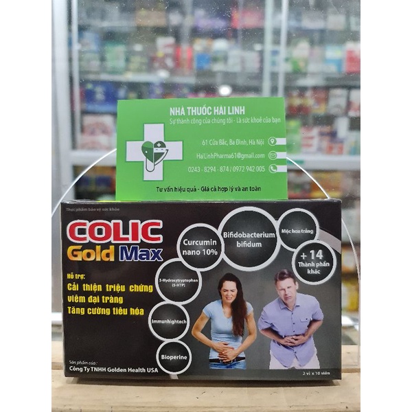 [CHÍNH HÃNG] COLIC GOLD MAX - Giúp giảm triệu chứng bệnh viêm đại tràng