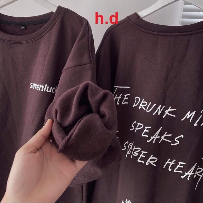 Áo Sweater Seveen Unisex nam nữ tay lỡ Oversize form rộngThời trang Thu đông ấm áp, nỉ cotton ko bai xù, cổ tròn